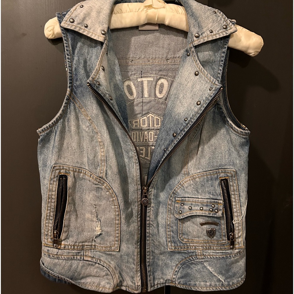 Harley-Davidson Light Blue Denim Vest